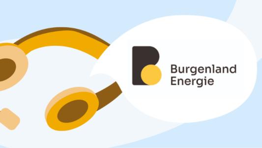 Kopfhörer und Burgenland Energie Logo