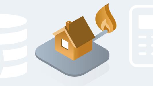 Haus und Gasflamme