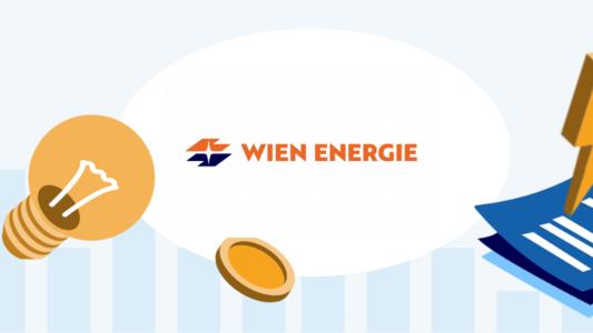 Blauer Vertrag mit Wien Energie Logo