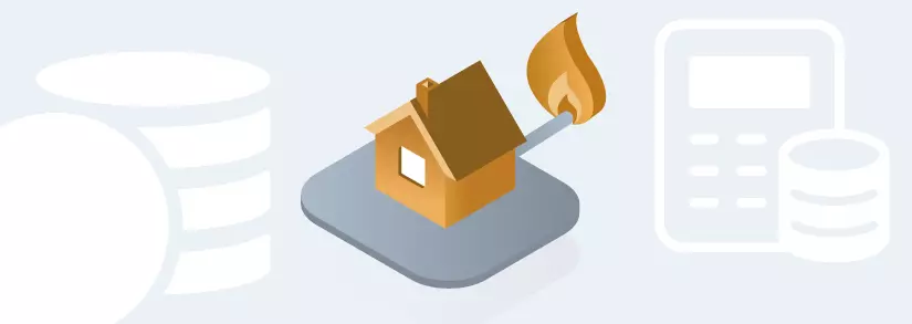 Haus und Gasflamme